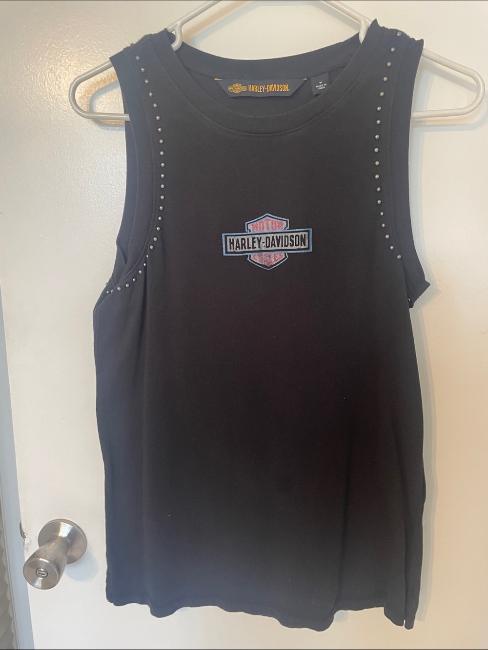 Harley-Davidson Black Studded Logo Tank Top